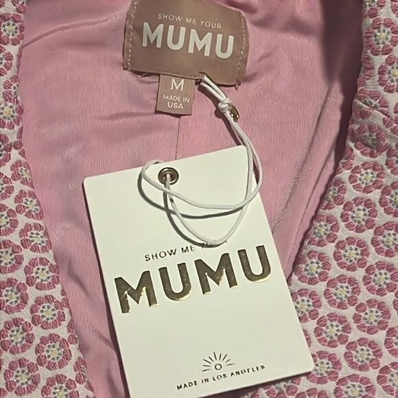 Show Me Your Mumu Pink Daisy Jacquard Floral Crop Jacket Size M NWT - Picture 8 of 12